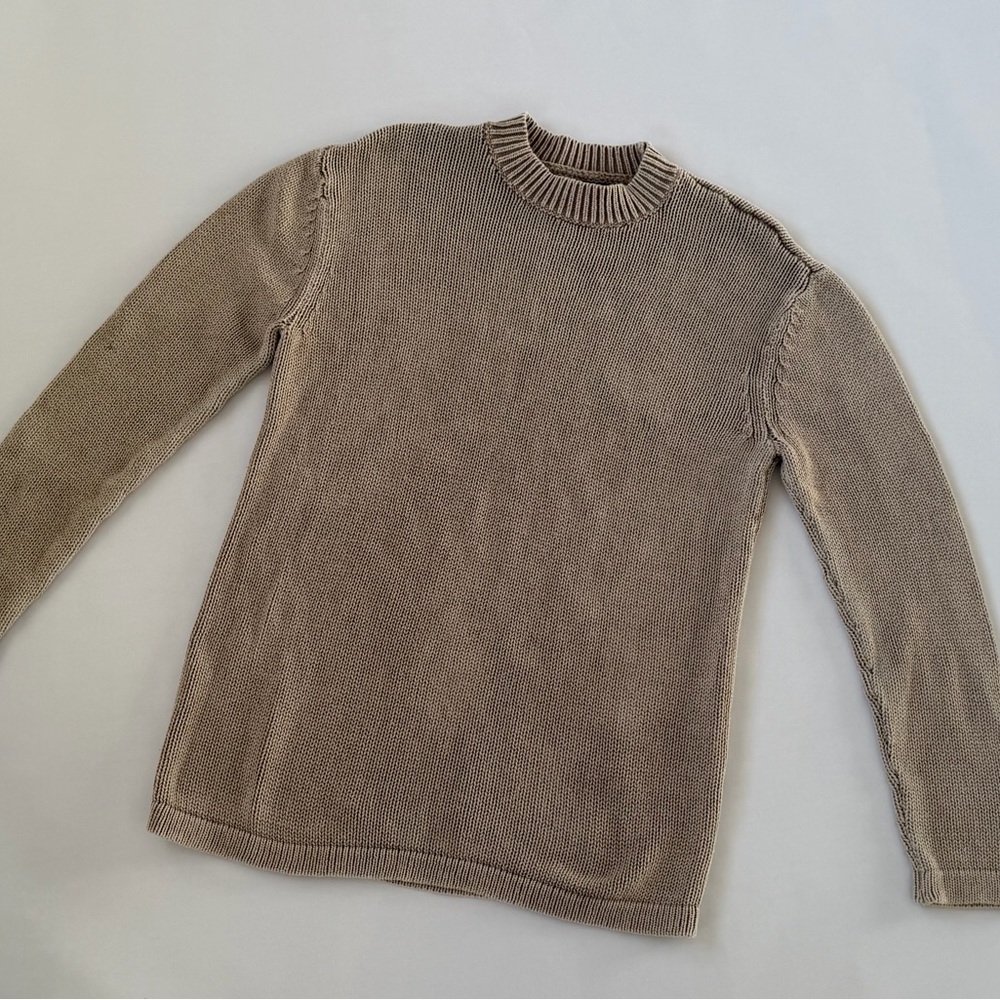 PacSun Men's Beige Crewneck Sweater